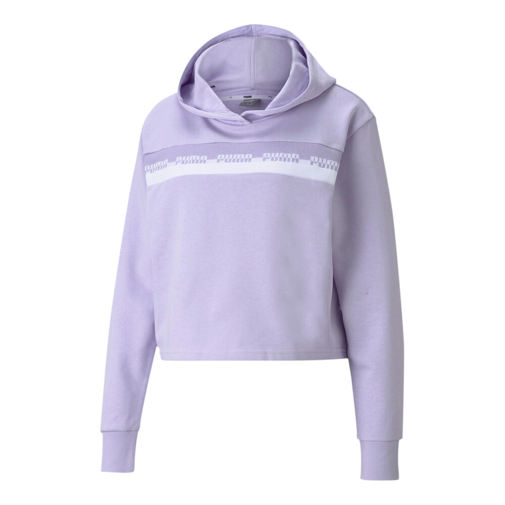 Puma Amplified Cropped Sweat À Capuche Femmes - Lilas , Blanc