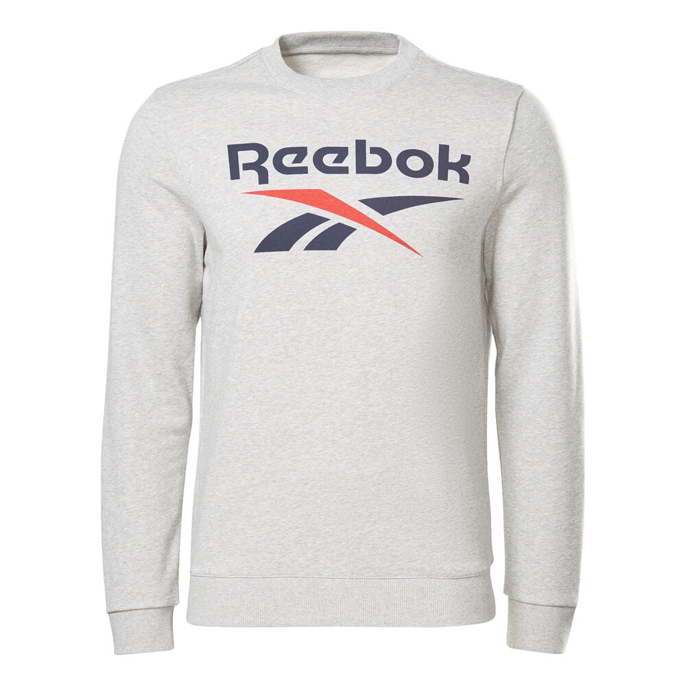 Reebok Ripped French Terry BL Crew Sweat-shirt Hommes - Gris Clair , Bleu Foncé