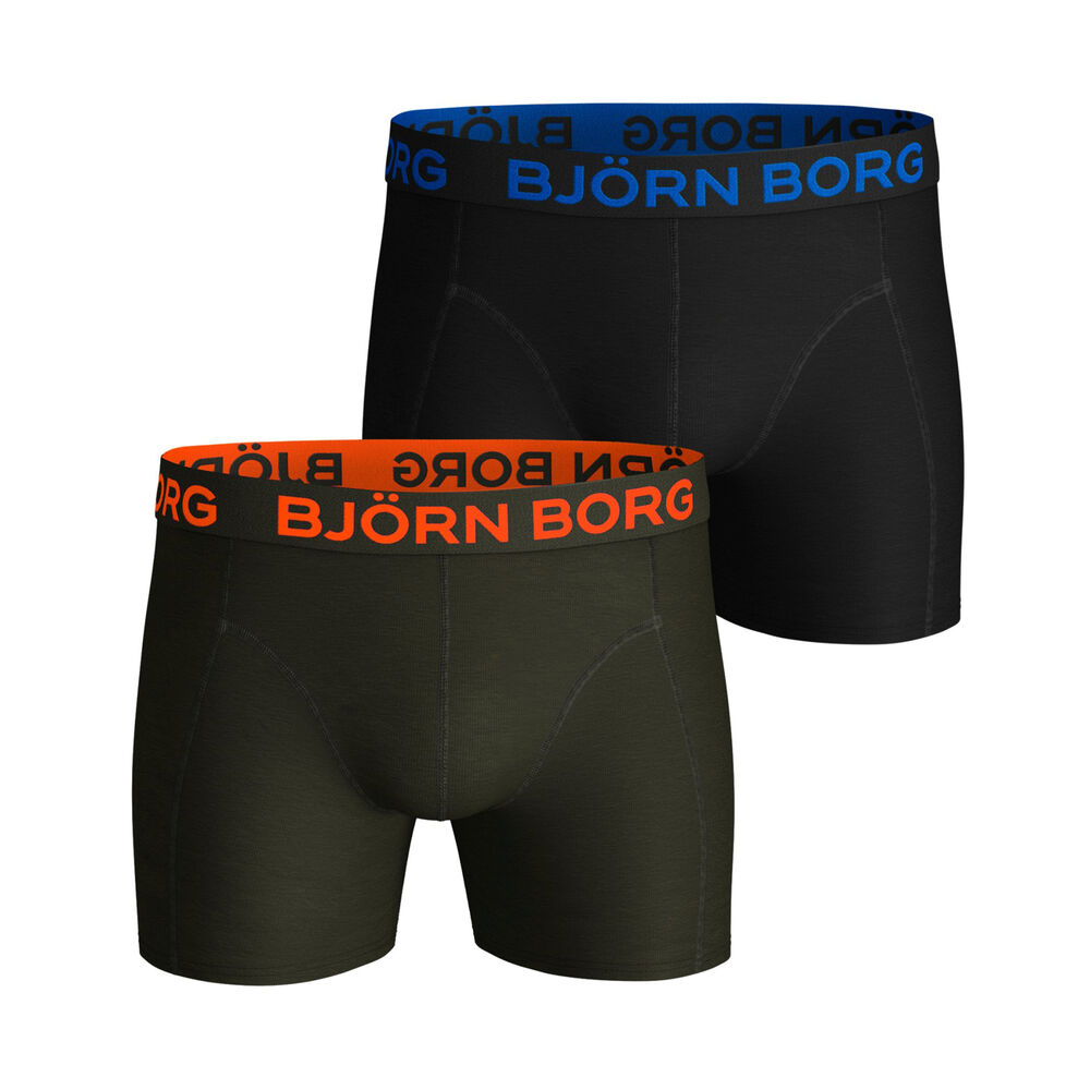Björn Borg Neon Solid Sammy Caleçon Pack De 2 Unités Hommes - Noir , Multicouleur