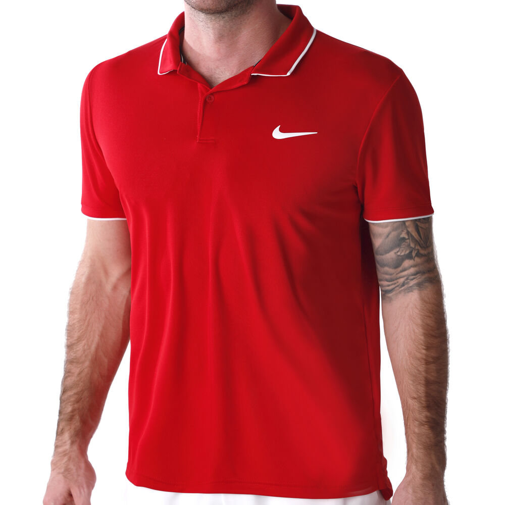 Nike Court Dry Polo Hommes - Rouge , Blanc