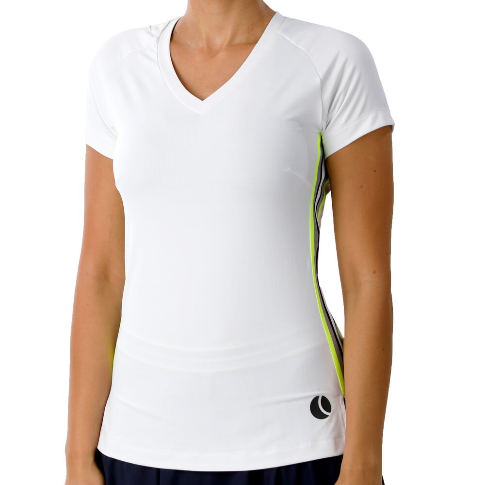 Björn Borg Tesia V T-shirt Femmes - Blanc , Bleu Foncé