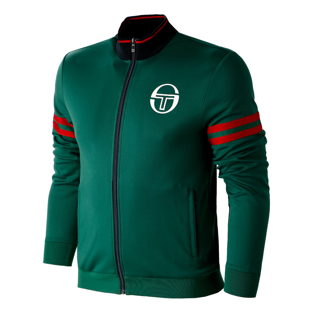 Sergio Tacchini Flake MC Staff Track Veste De Survêtement Hommes - Vert Foncé , Rouge