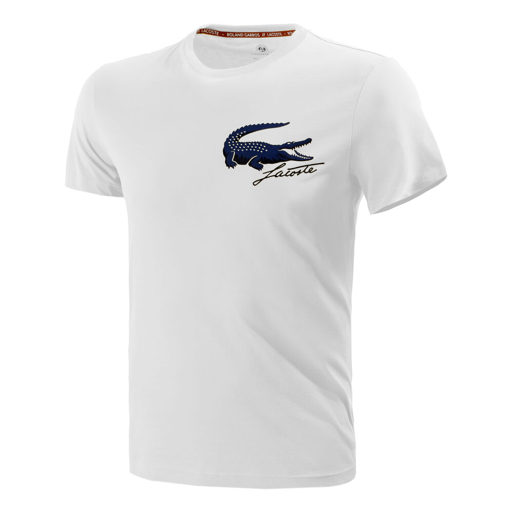 Lacoste Logo T-shirt Hommes - Blanc , Bleu Foncé