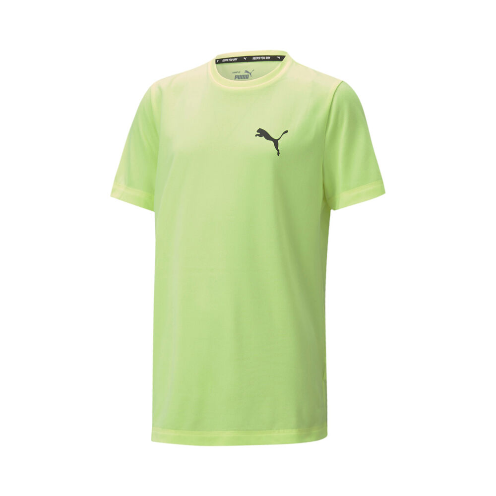 Puma Active T-shirt Garçons - Jaune Lemon, Gris Foncé