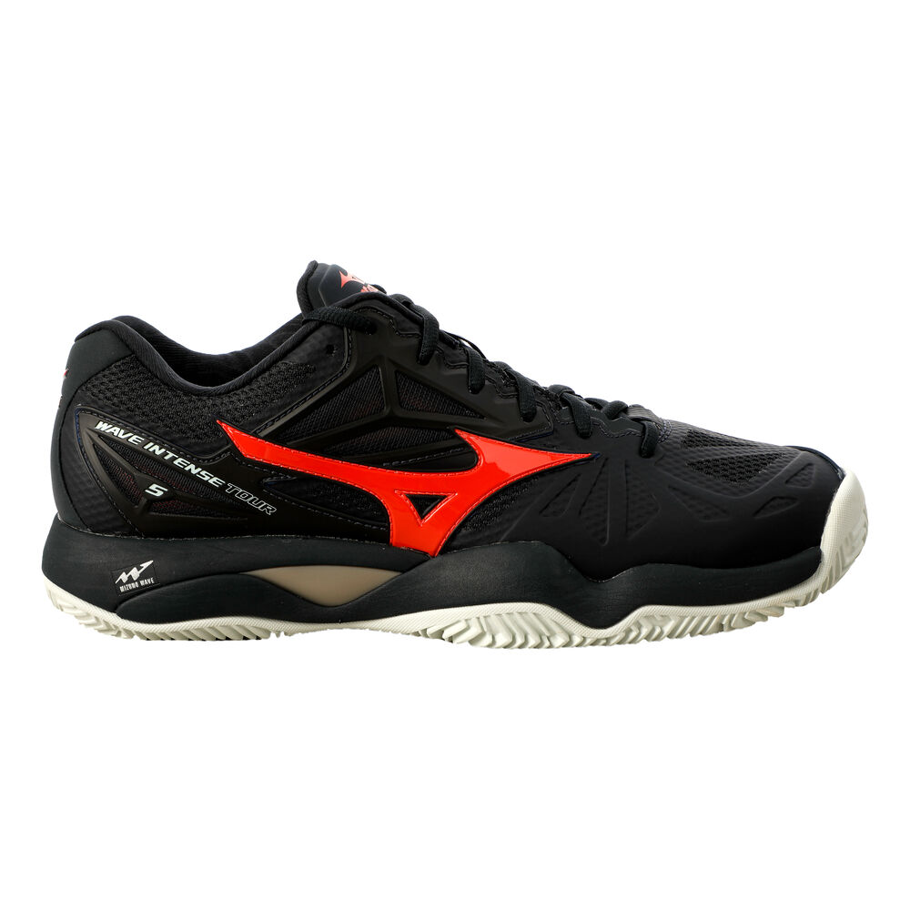 Mizuno Wave Intense Tour 5 CC Chaussure Terre Battue Hommes - Noir , Rouge