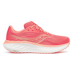 Chaussures de running Saucony Saucony Ride 18 Chaussure De Running Sans Stabilisateurs Femmes-Corail,Orange