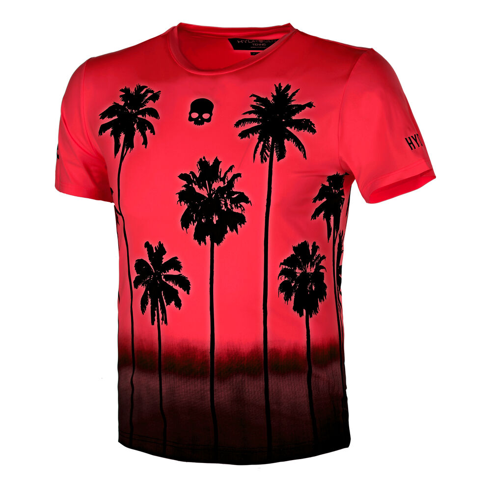 Hydrogen Tech Palm T-shirt Hommes - Rouge Clair , Noir