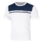 V&ecirc;tements de tennis Sergio Tacchini Sergio Tacchini Riflesso PL T-shirt Hommes - blanc, bleu fonc&eacute;