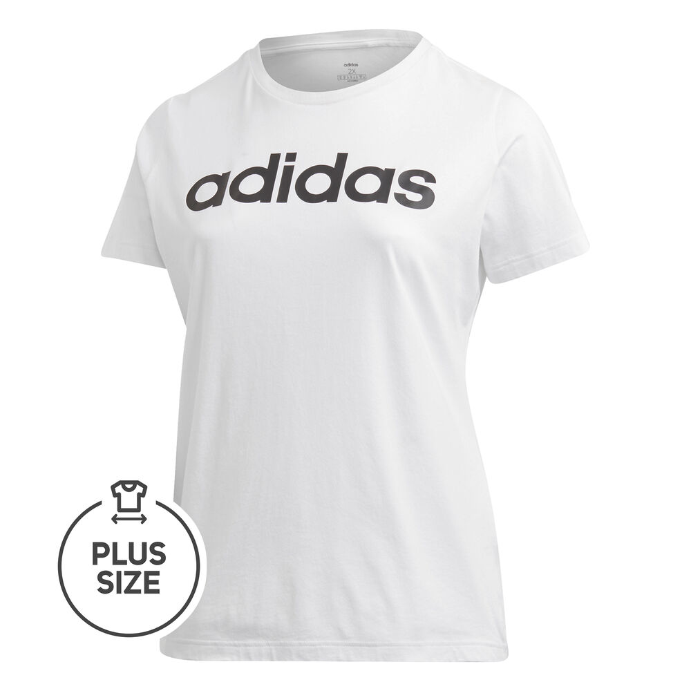 adidas Essentials Linear Plus Size T-shirt Femmes - Blanc , Noir