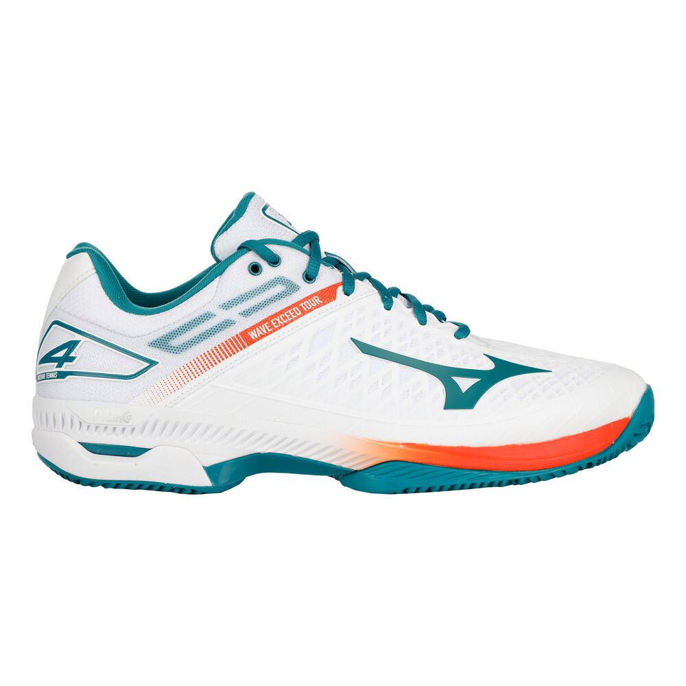 Mizuno Wave Exceed Tour 4 Chaussures Toutes Surfaces Hommes - Blanc , Multicouleur