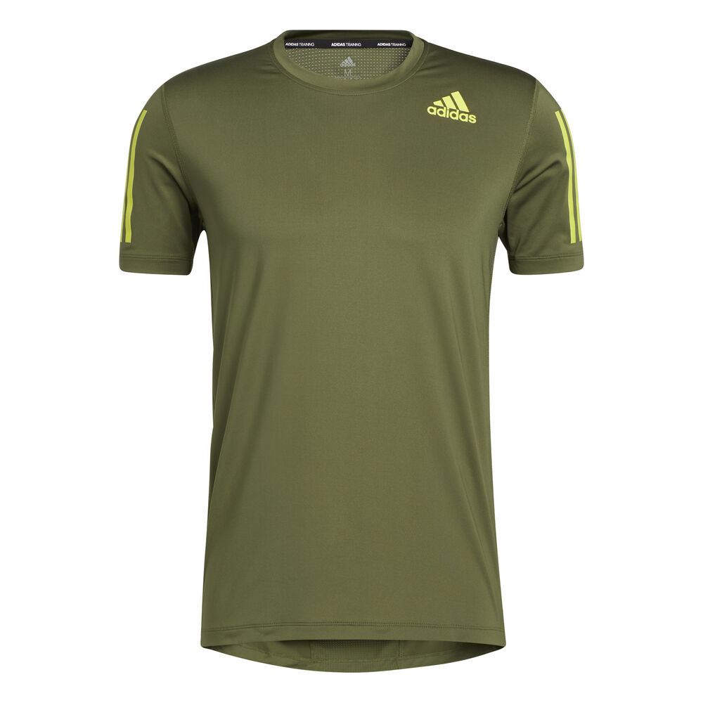 adidas 3-Stripes FTD T-shirt Hommes - Vert Olive , Jaune