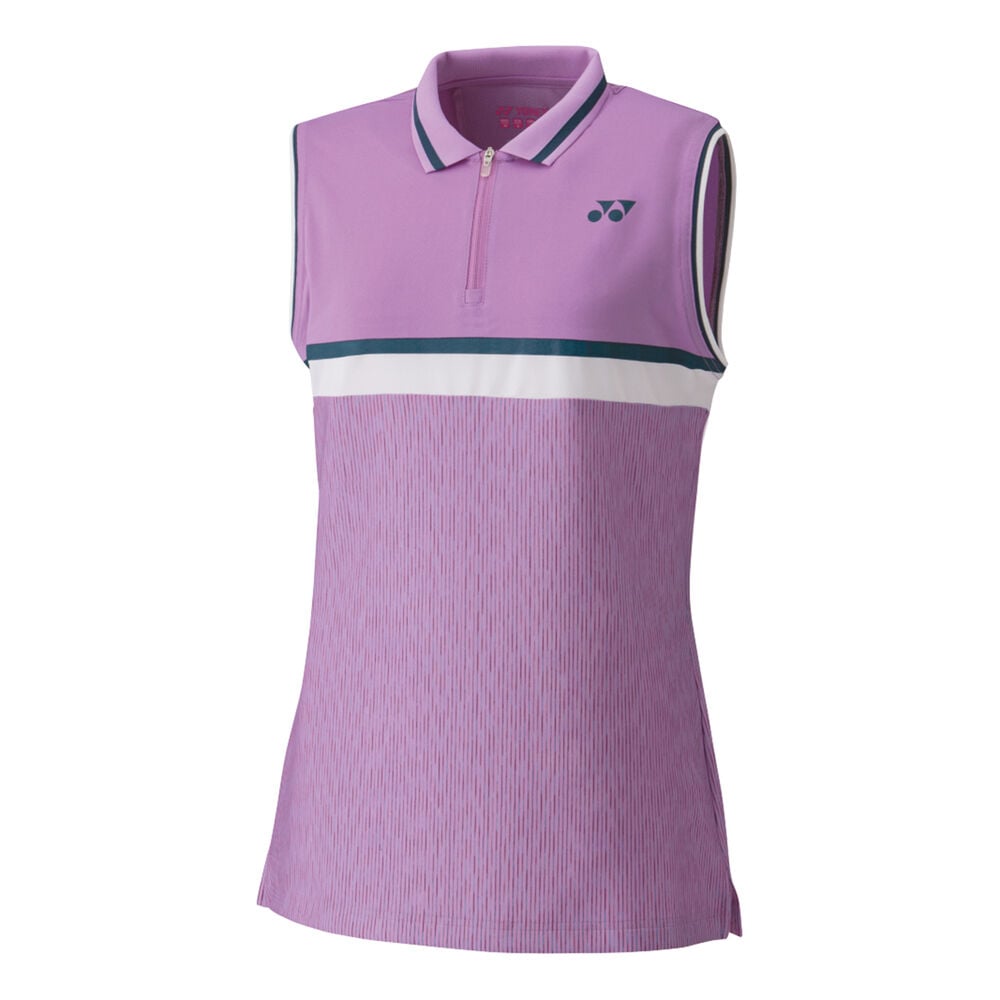Yonex Polo Haut Manches Longues Femmes - Lilas , Bleu Foncé