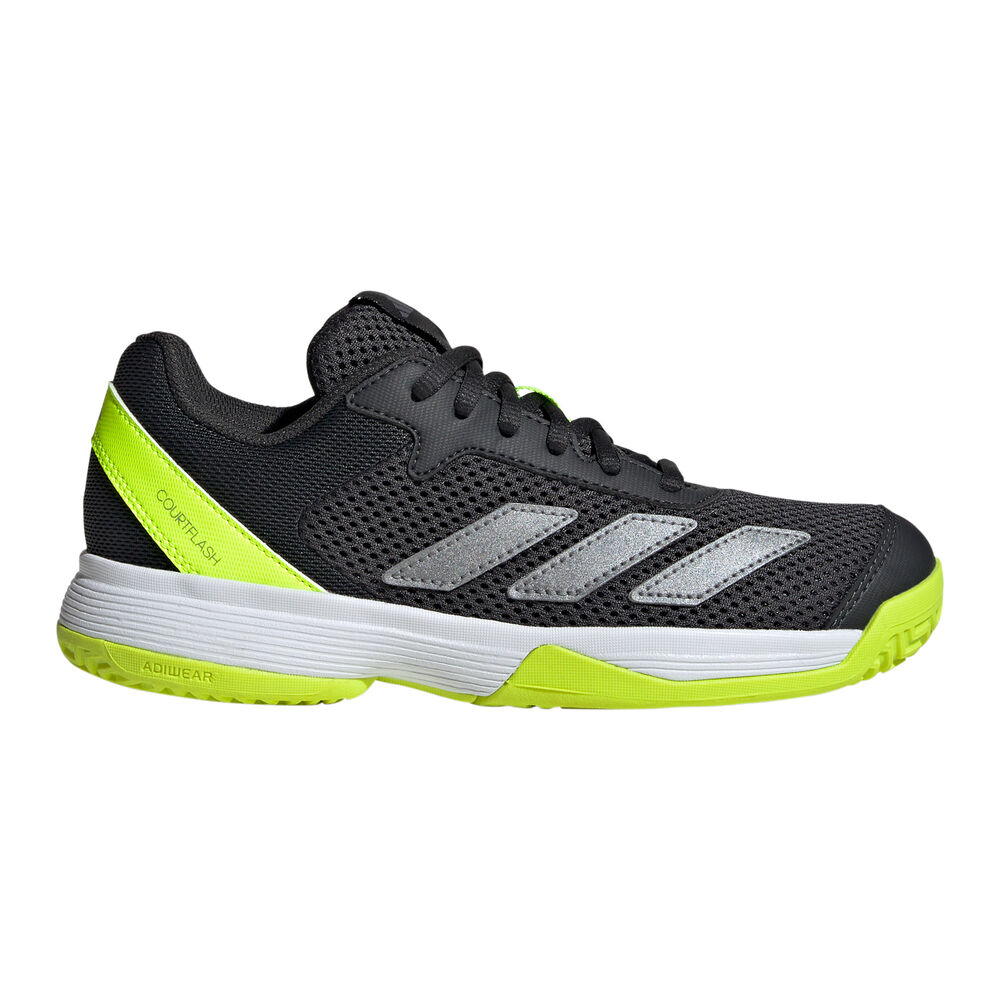 adidas Courtflash Chaussures Toutes Surfaces Enfants-Noir,Jaune Lemon