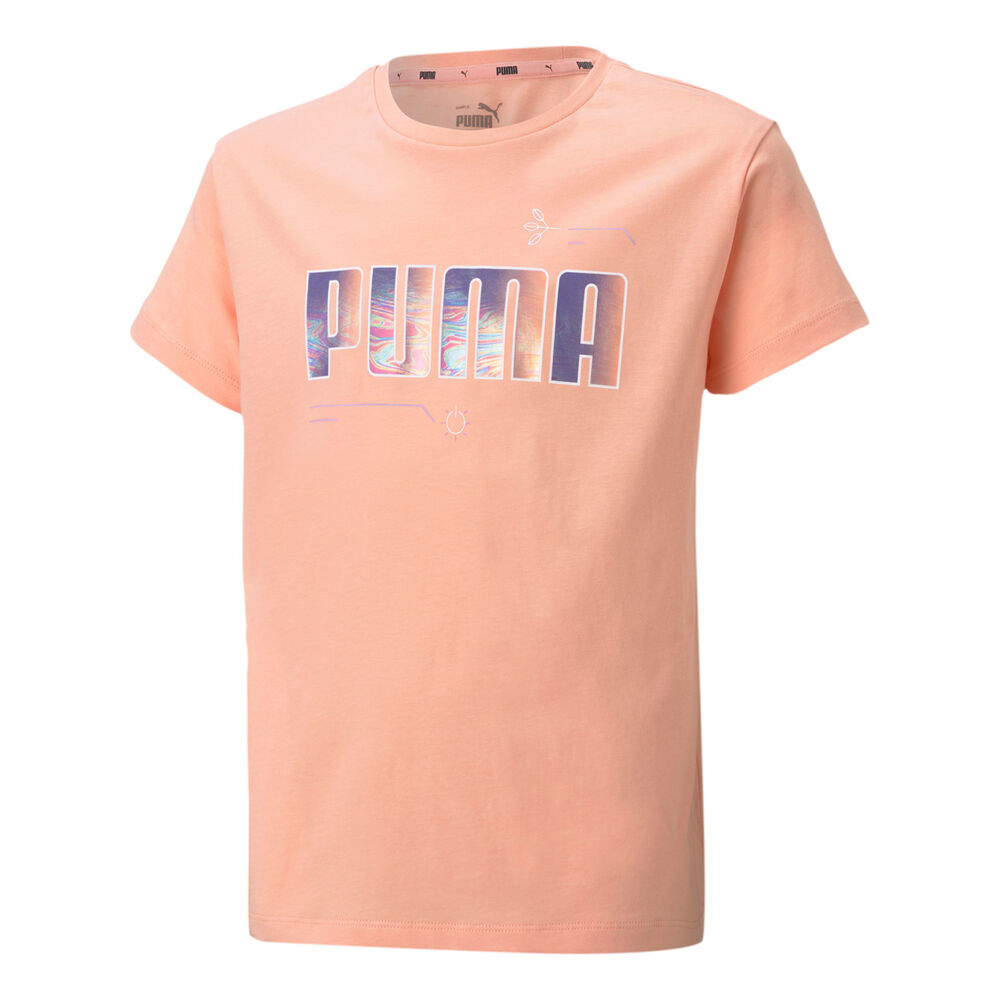 Puma Alpha T-shirt Filles - Abricot, Multicouleur