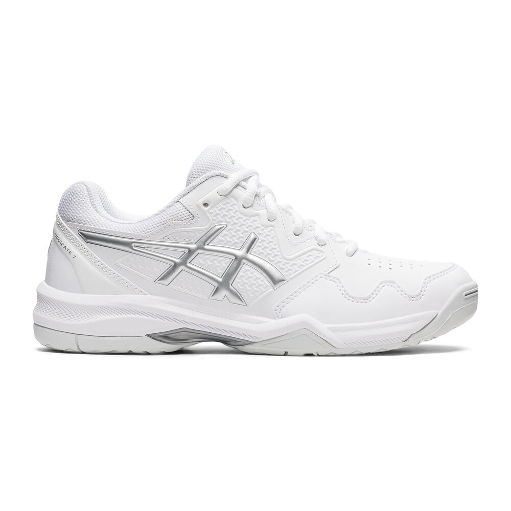 Asics Gel-Dedicate 7 Chaussures Toutes Surfaces Femmes - Blanc , Argent