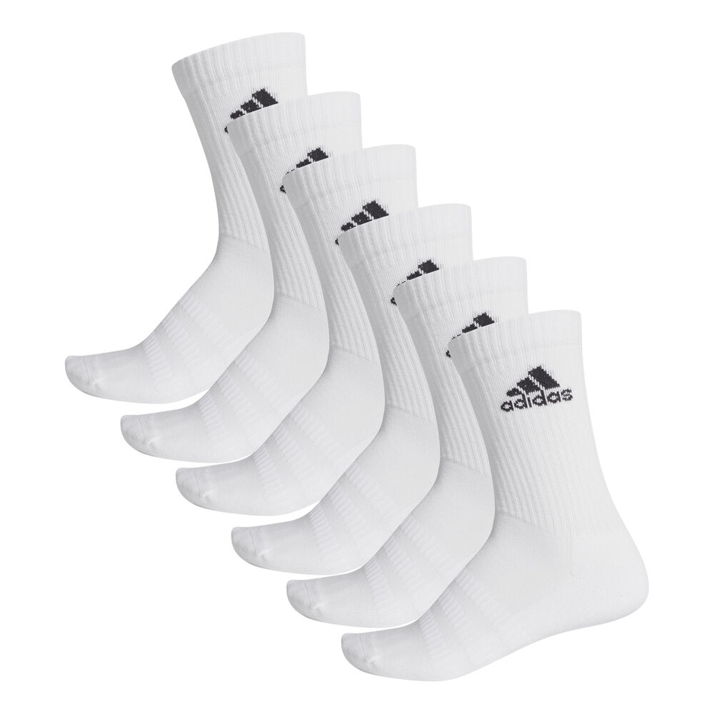 adidas Cushioning Crew Chaussettes De Sport Pack De 6 - Blanc , Noir