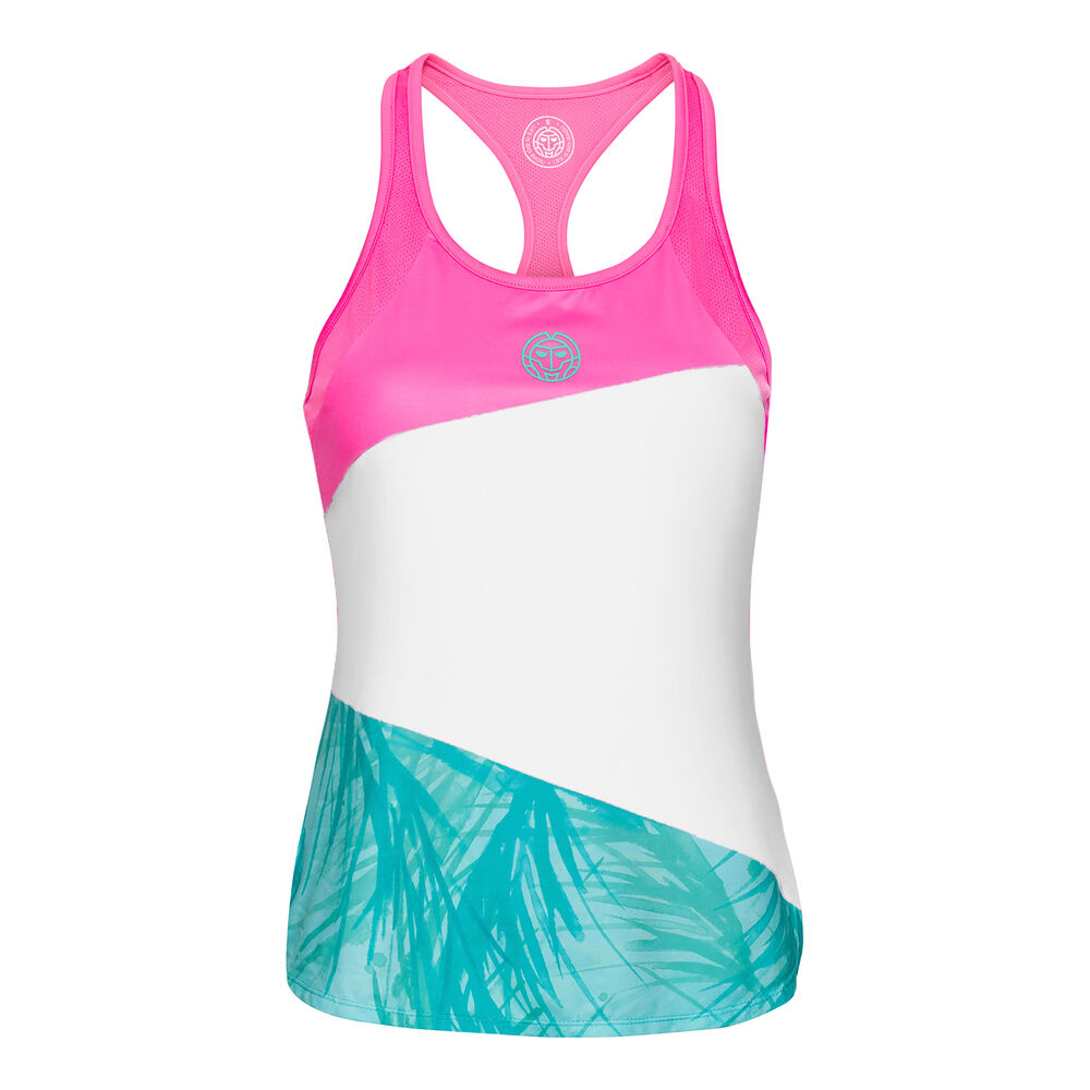 BIDI BADU Fleur Tech Débardeur Tank Top Femmes - Pink , Blanc