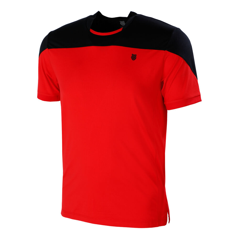 K-Swiss Hypercourt Block T-shirt Hommes - Rouge , Noir