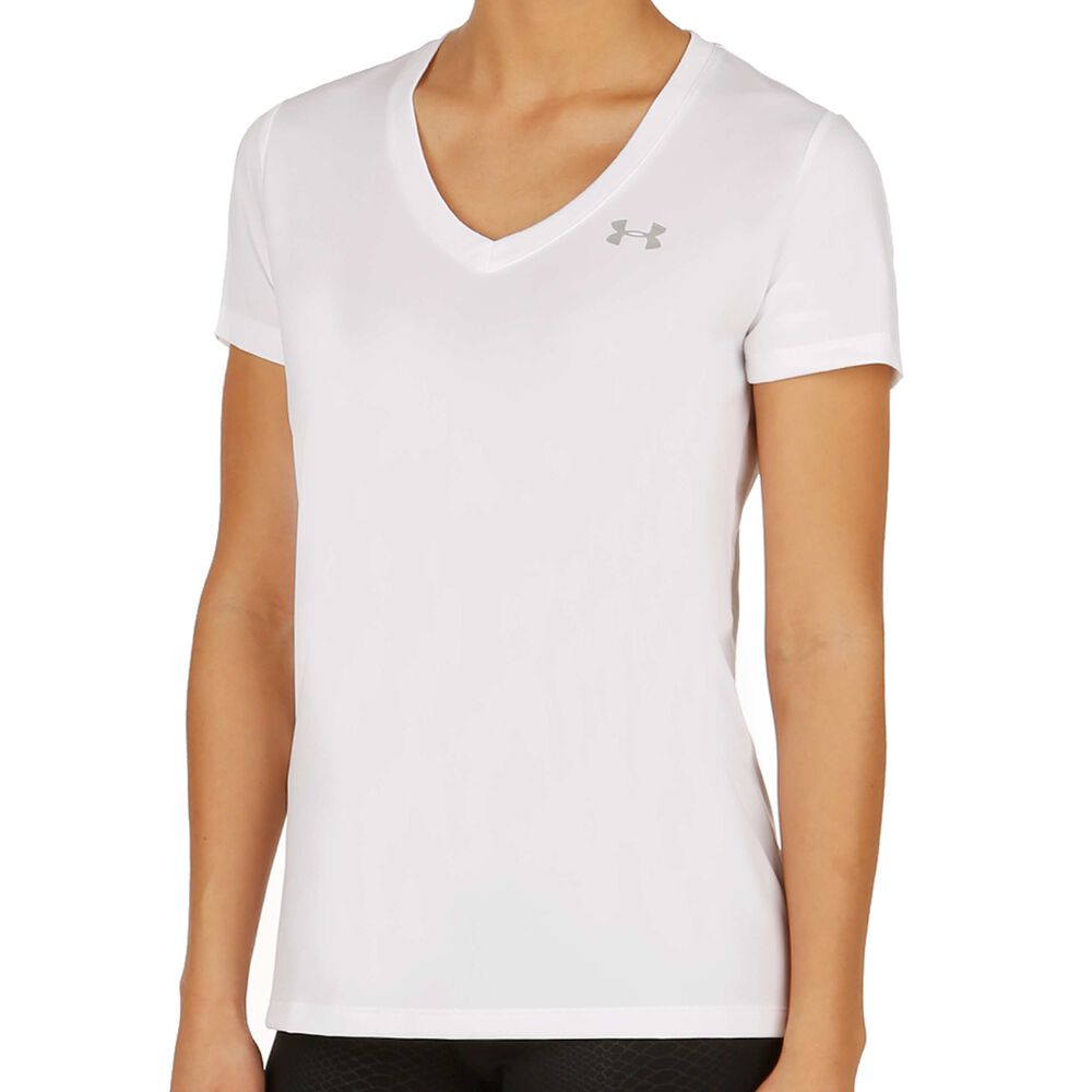 Under Armour Tech Solid T-shirt Femmes - Blanc , Argent