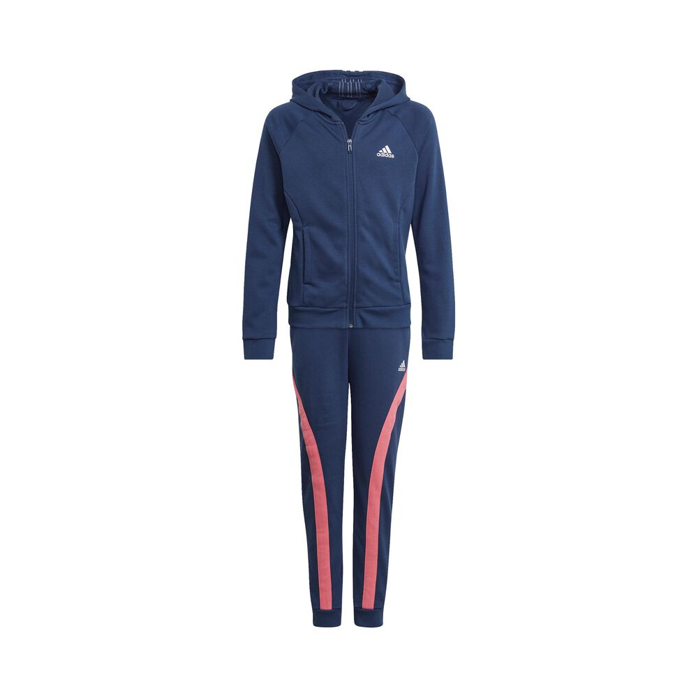 adidas Bold Hooded Survêtement Filles - Bleu Foncé , Corail