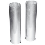 Équipement court de tennis Tegra Tegra Tige D’ancrage 85mm Conditionné Par Pack Deux, Rond-Argent