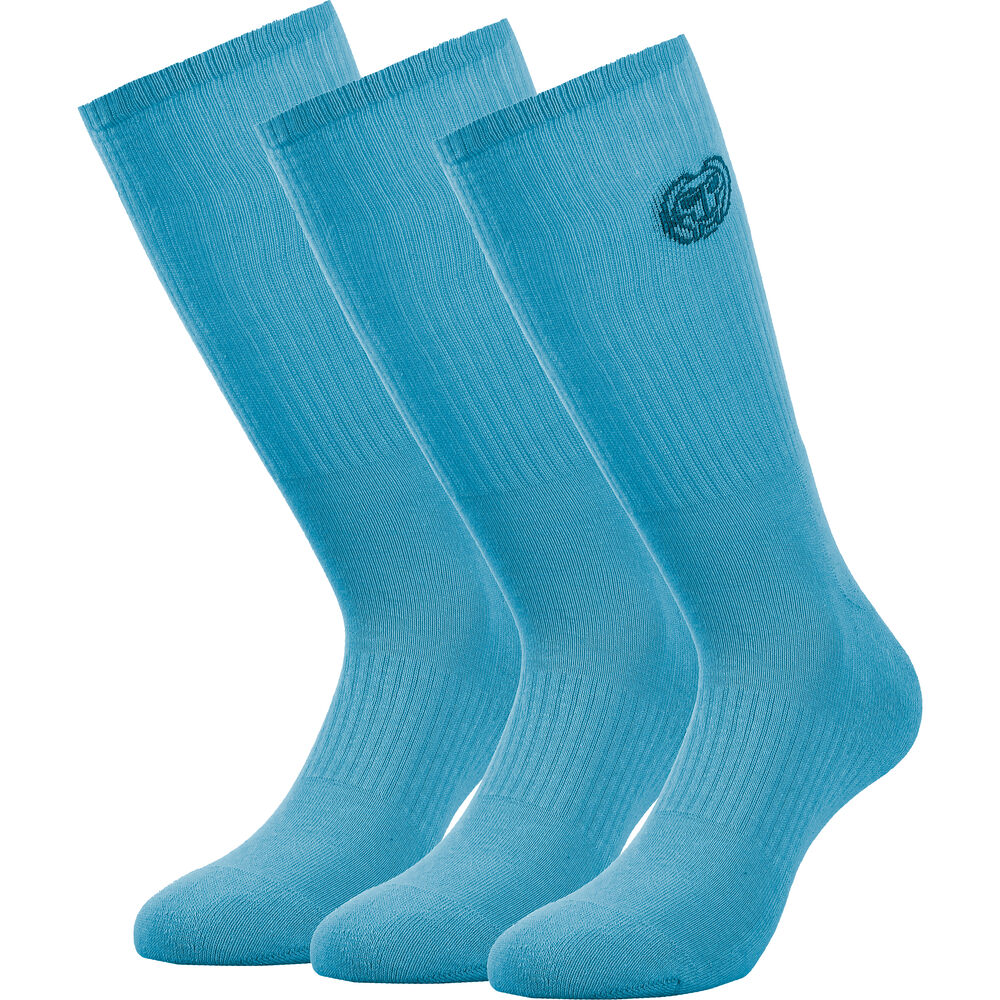 BIDI BADU Matayo Crew Tech Chaussettes De Sport Pack De 3 - Turquoise , Bleu Foncé