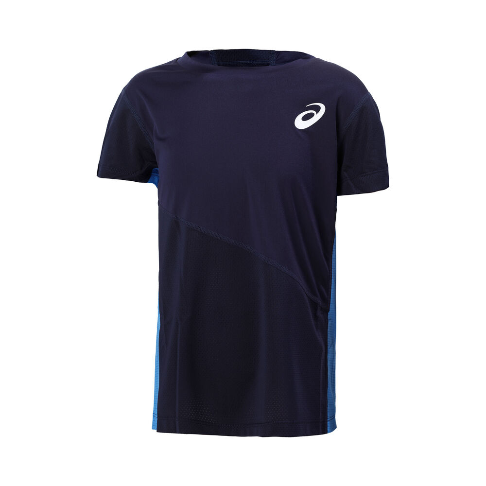 Asics Club T-shirt Garçons - Bleu Foncé , Blanc