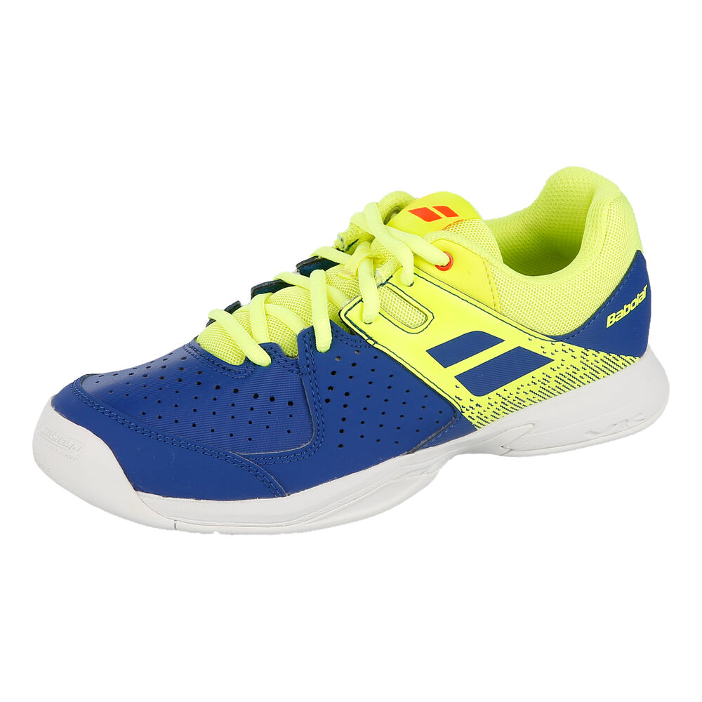 Babolat Pulsion Indoor Chaussure Moquette Enfants - Bleu , Jaune Citron