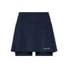 Club Basic Long Jupe Femmes-Bleu Foncé,Argent
