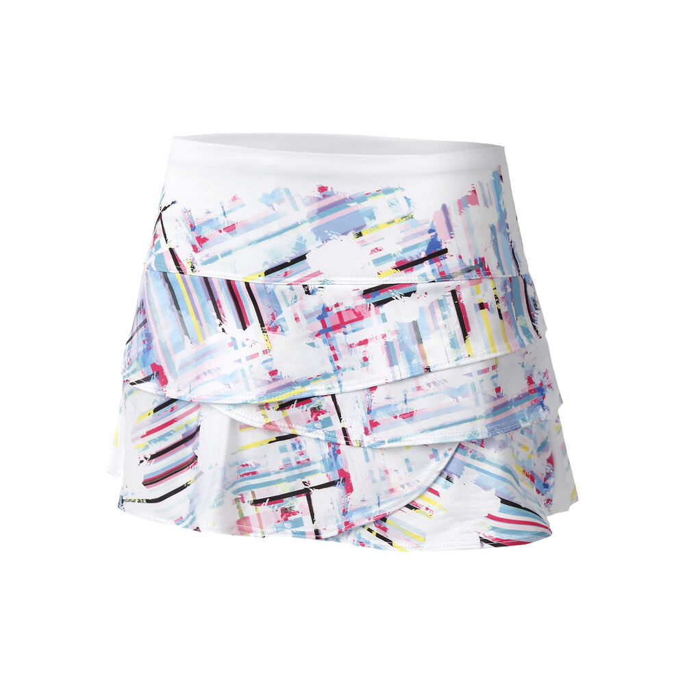 Lucky in Love Splatter Up Scallop Jupe Femmes - Blanc , Multicouleur