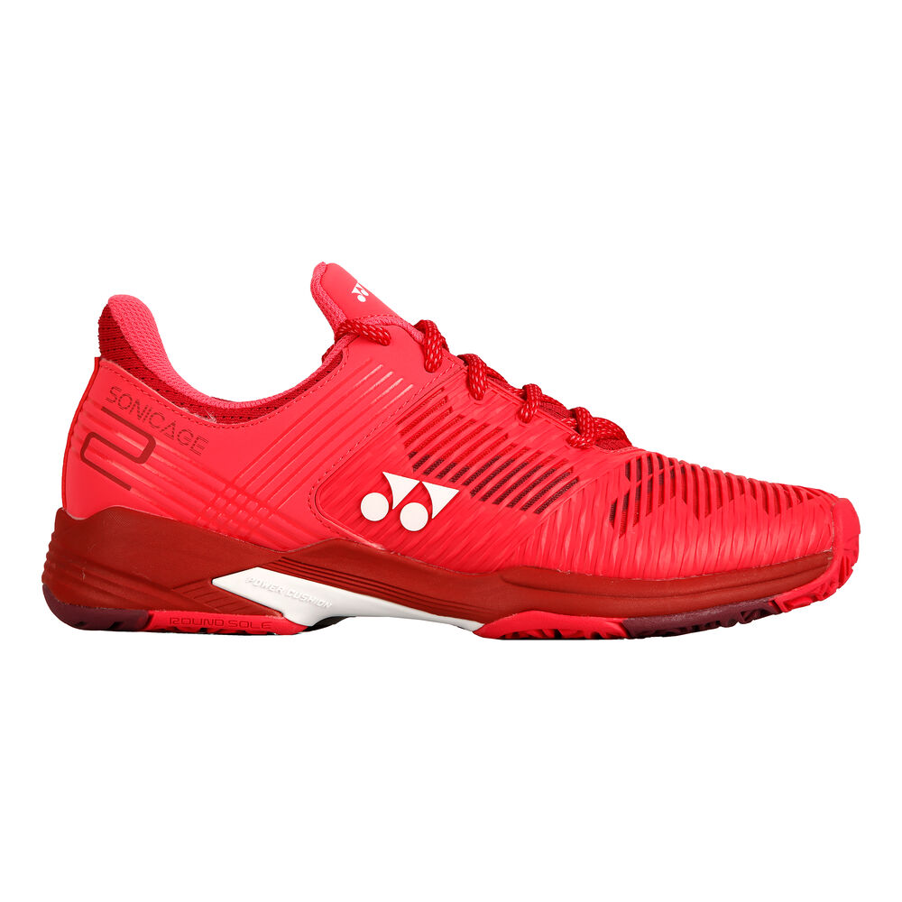 Yonex Power Cushion Sonicage 2 Clay Chaussure Terre Battue Femmes - Rouge Clair , Blanc