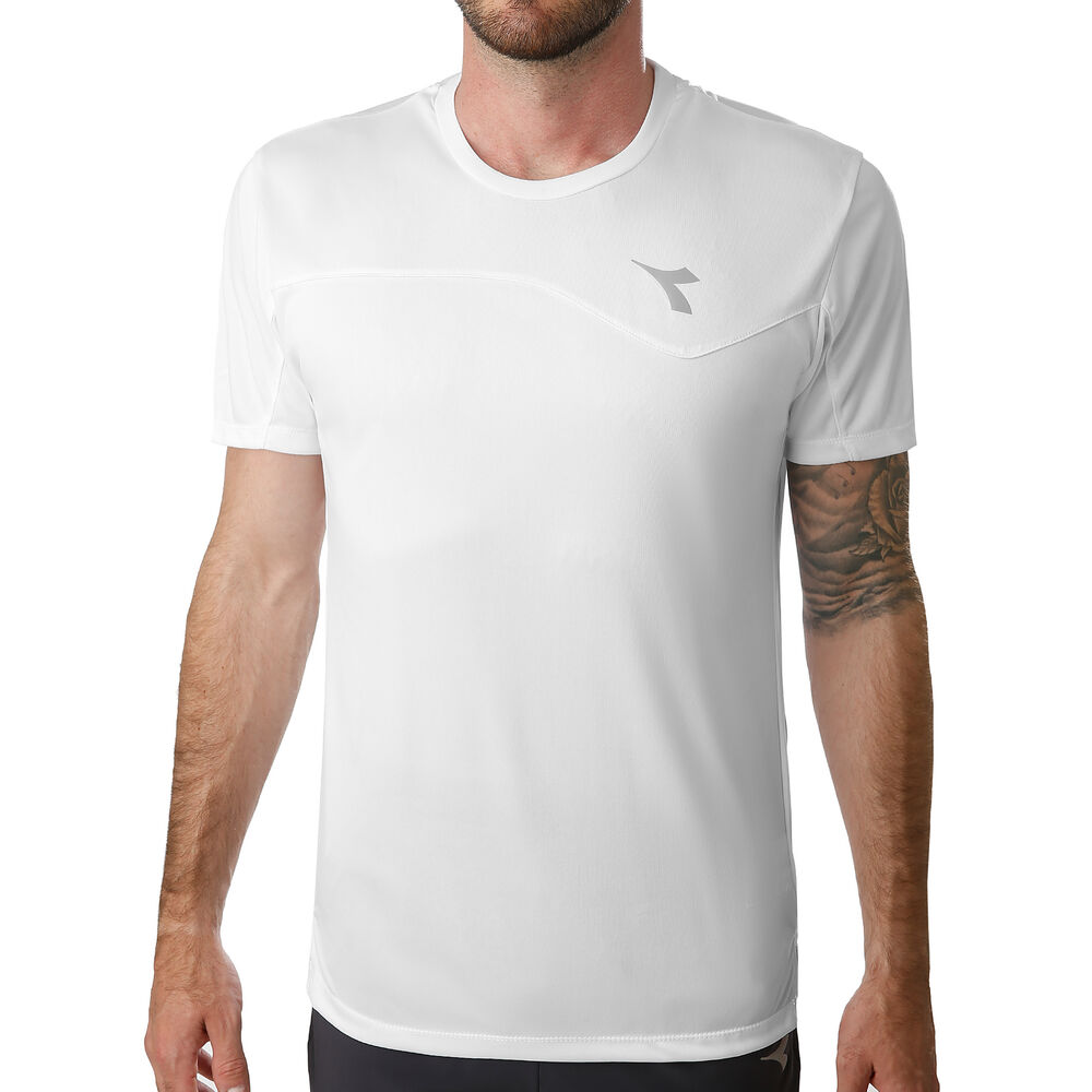 Diadora Team T-shirt Hommes - Blanc , Gris Clair