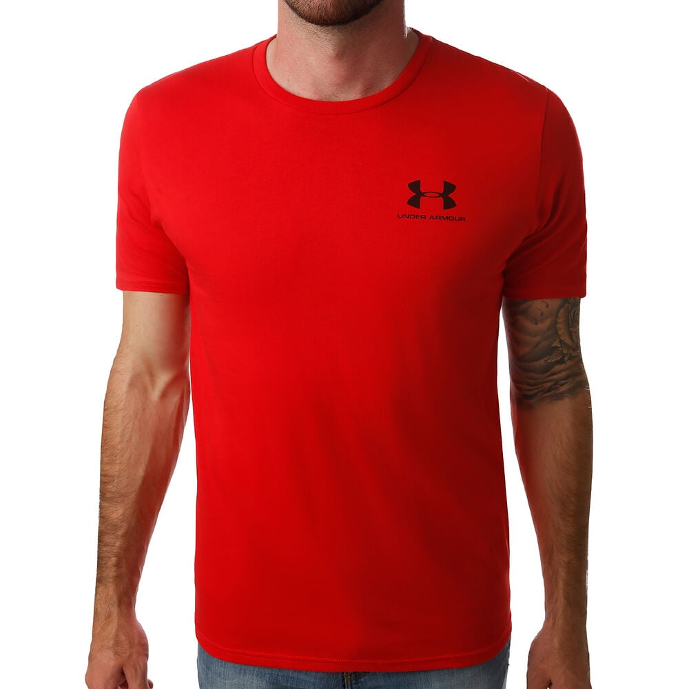 Under Armour Sportstyle Left Chest T-shirt Hommes - Rouge , Noir