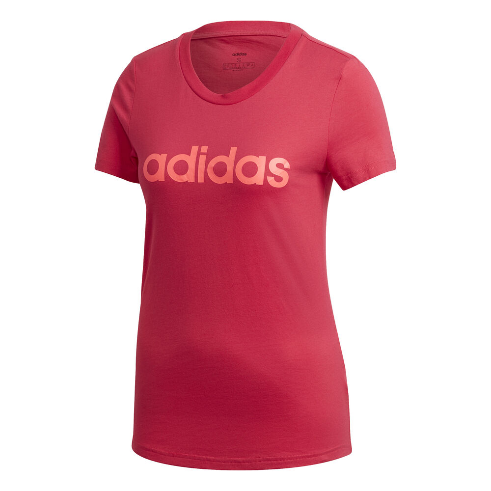 adidas Essentials Linear Slim T-shirt Femmes - Pink , Corail