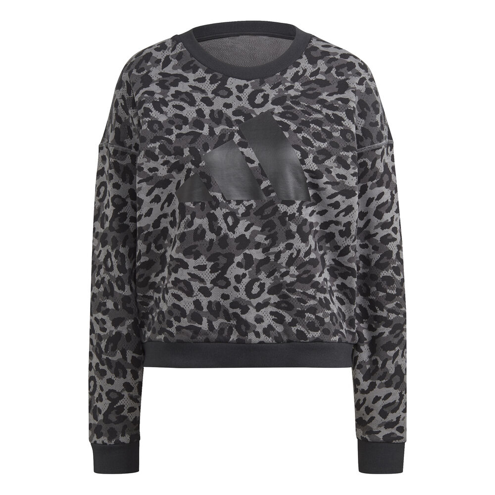 adidas All Over Print Crew Sweat-shirt Femmes - Gris Foncé, Noir