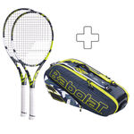 Lot De Raquettes Babolat 2x Pure Aero Lite plus Schlägertasche