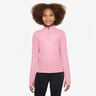 Dri-Fit Half-Zip Haut Manches Longues Filles-Rosé