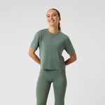 V&ecirc;tements de tennis Bj&ouml;rn Borg Bj&ouml;rn Borg Studio Soft Cropped T-Shirt T-shirt Femmes-sauge