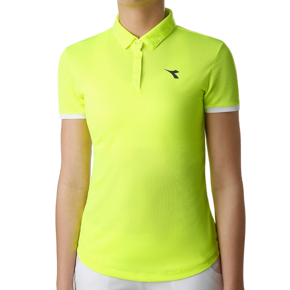 Diadora Court Polo Femmes - Jaune , Blanc