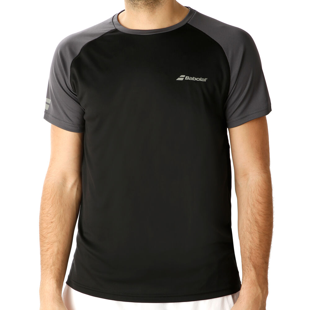 Babolat Play Crew Neck T-shirt Hommes - Noir , Gris