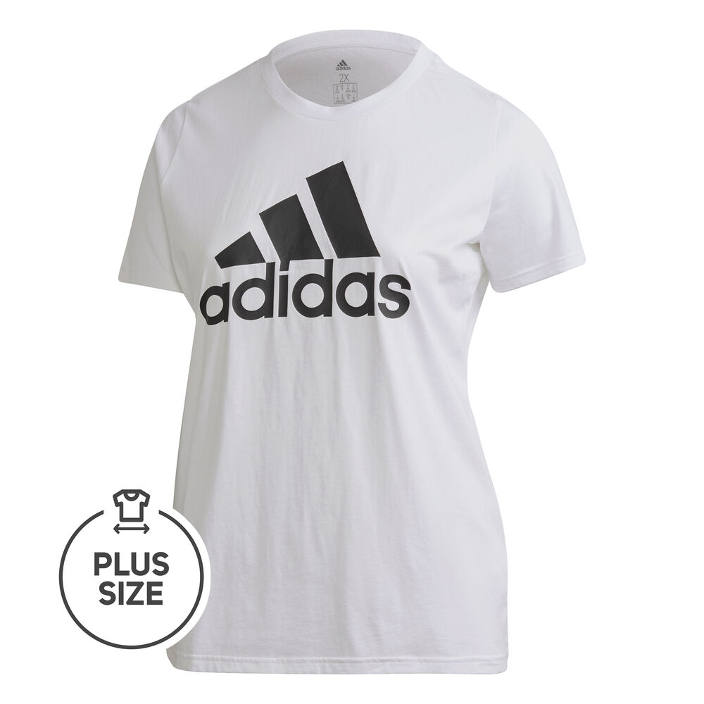adidas Badge Of Sport Cotton Plus Size T-shirt Femmes - Blanc , Noir