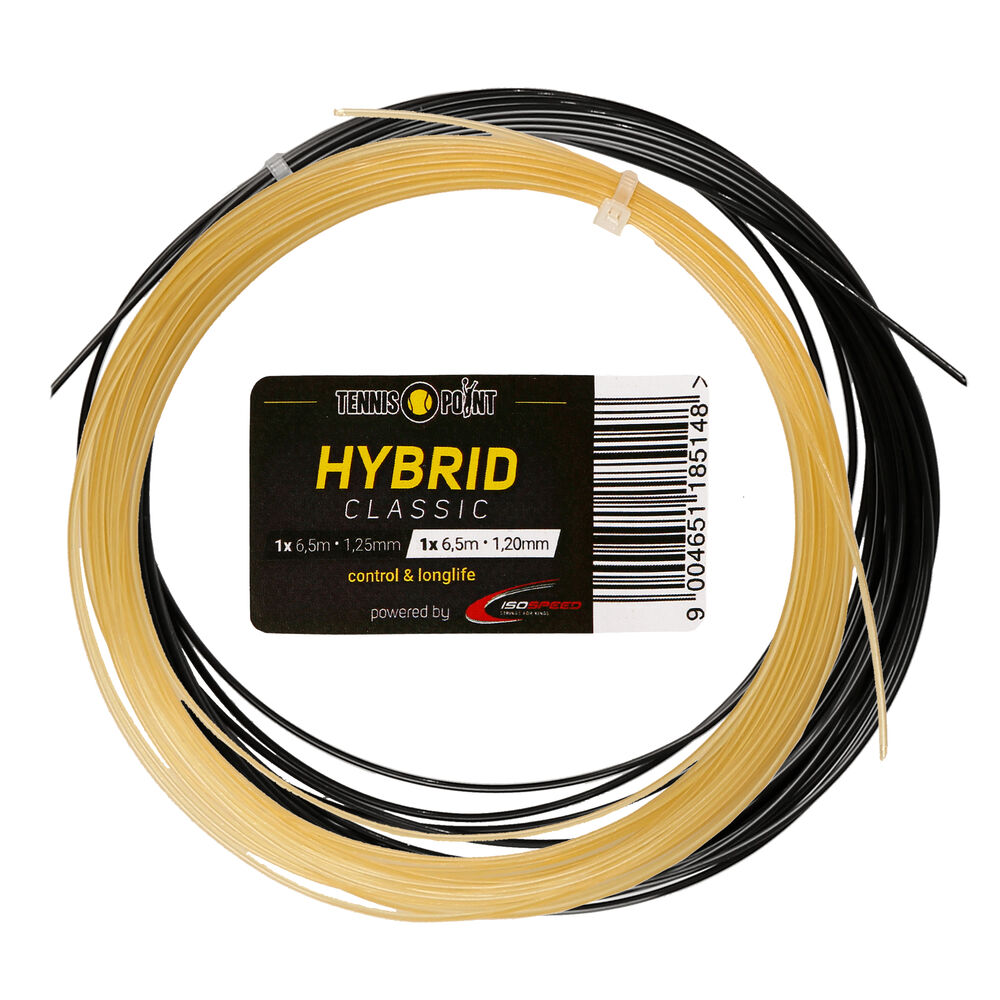 Tennis-Point Hybrid Classic Cordage En Garniture - Écru, Noir