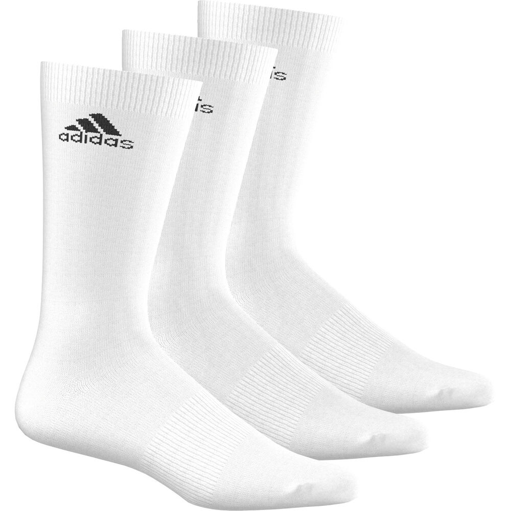 adidas Performance Crew Thin Chaussettes De Sport Pack De 3 - Blanc , Noir