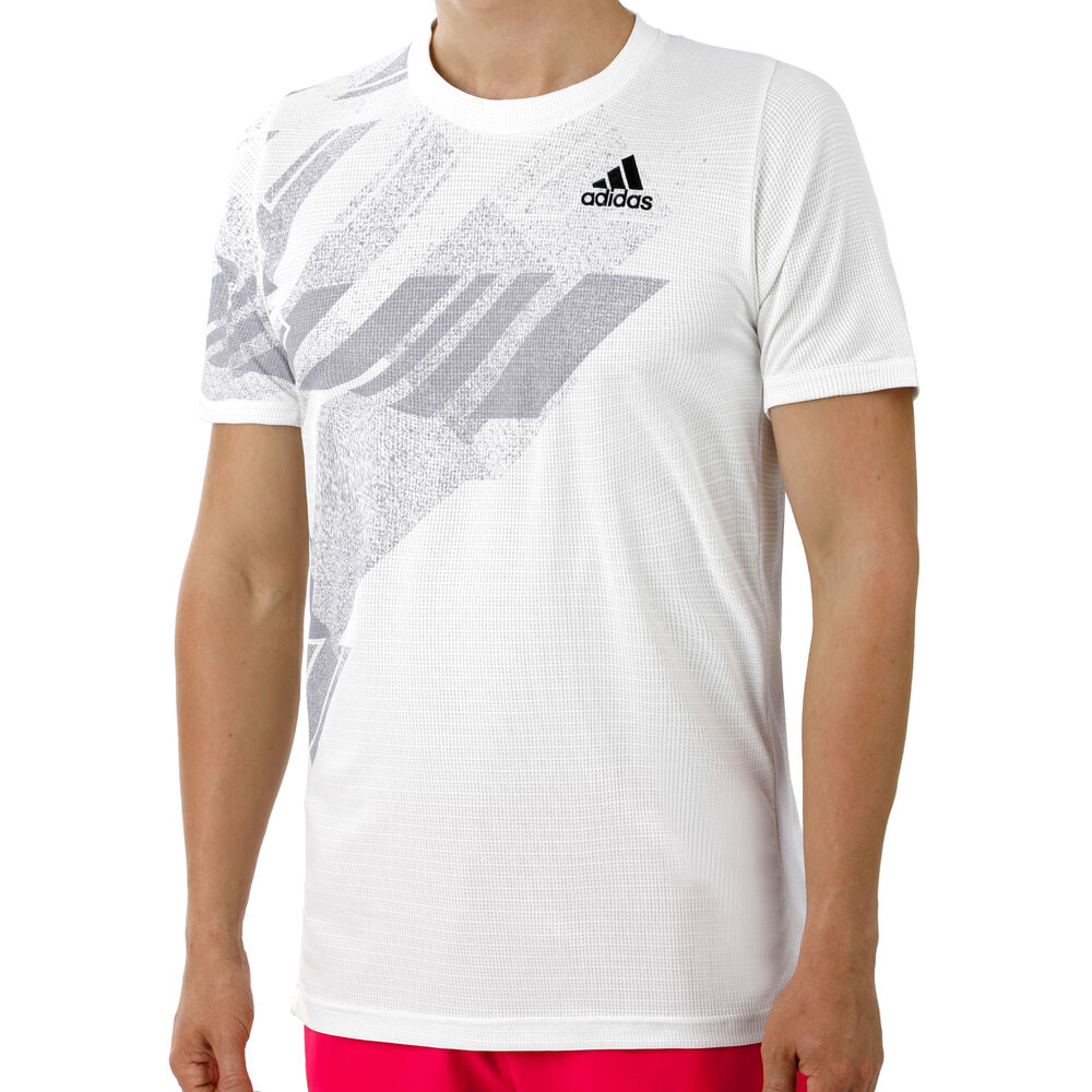 adidas Freelift Print Heat Ready T-shirt Hommes - Blanc , Noir