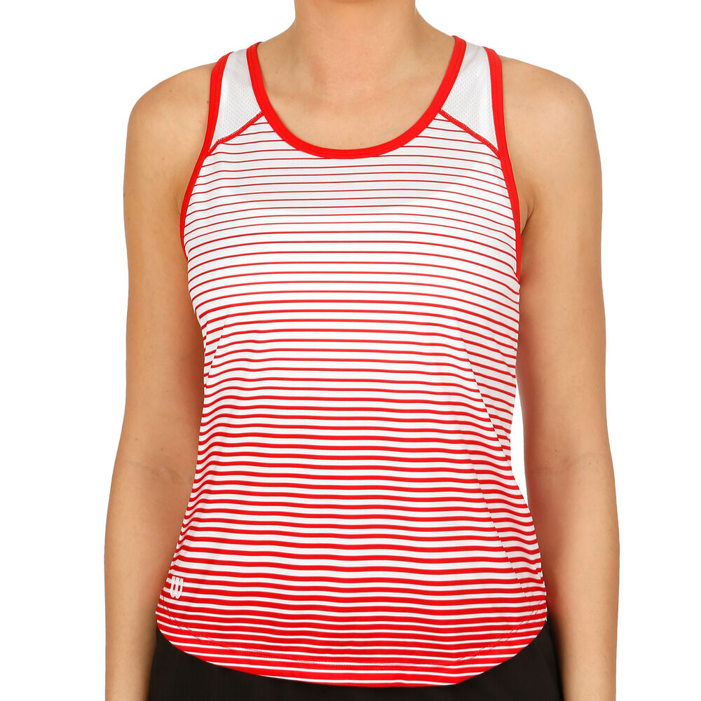 Wilson Team Striped Débardeur Tank Top Femmes - Rouge , Blanc