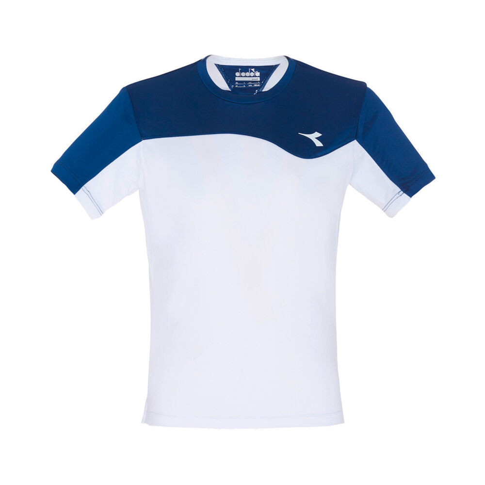 Diadora Team T-shirt Garçons - Blanc , Bleu Foncé