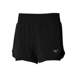 Vêtements Mizuno Mizuno 2in1 4.5 Short De Running Femmes-Noir