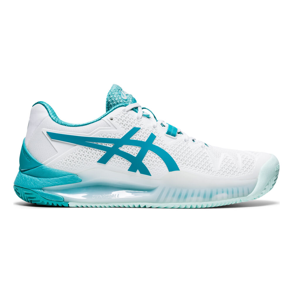 Asics Gel-Resolution 8 Clay Chaussure Terre Battue Femmes - Blanc , Turquoise