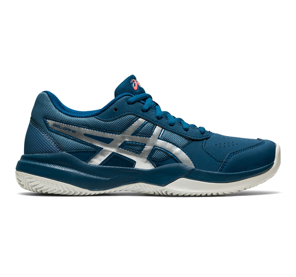 Asics Gel-Game 7 GS Clay Chaussure Terre Battue Enfants - Bleu Petrol, Argent