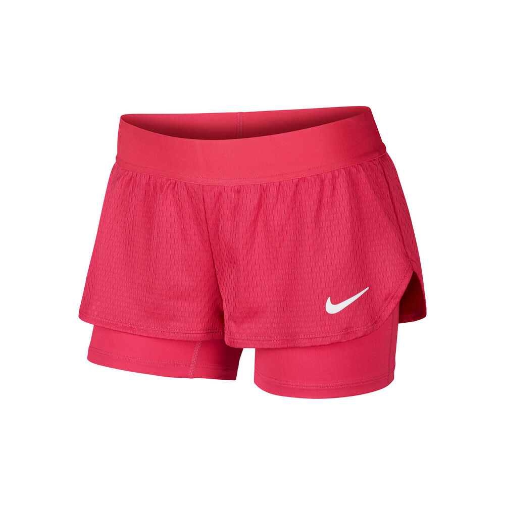 Nike Court Flex Shorts Filles - Berry, Blanc